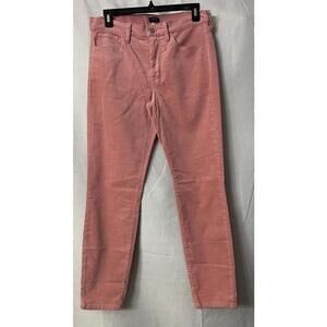 NWT J. Crew‎ Womens Pink Stretch Corduroy Skinny Leg Pants Slacks Size 27